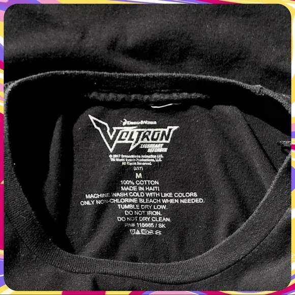 HOT TOPIC Mens Black Voltron Legendary Defender Constellations Lions Tee Size M - Picture 8 of 8